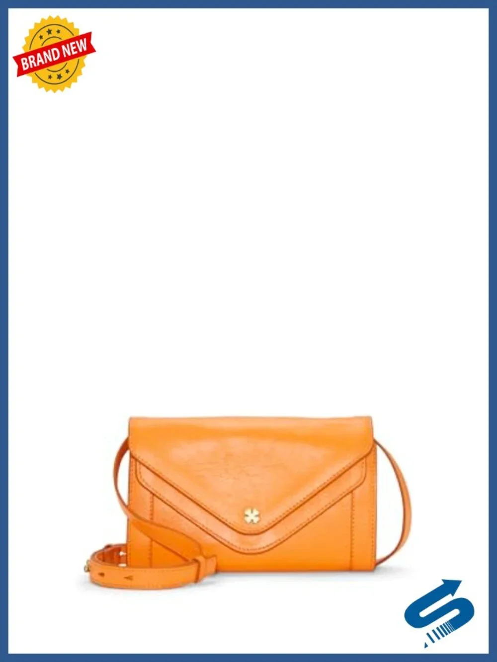 100% Leather Crossbody Satchel Purse with Flap Magnetic Closure